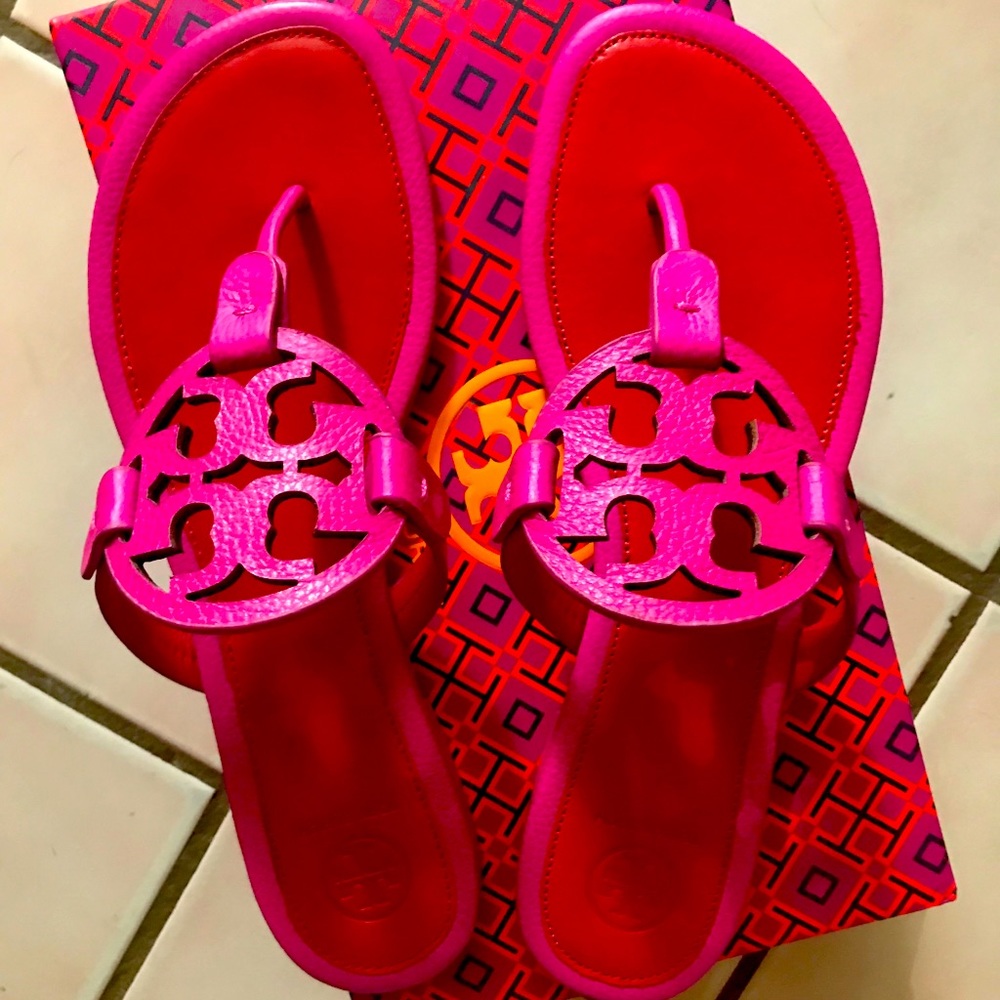 Tory Burch Miller Imperial Pink Sandals Size 9